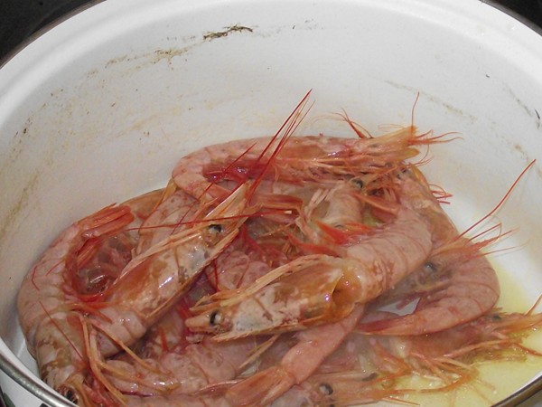 gambas DSCF2888 recetas Pies de Cerdo con Gambas