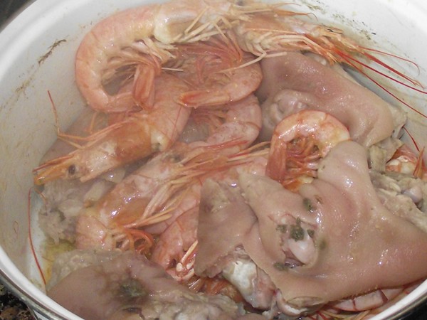 pies de cerdo y gambas DSCF2890 recetas Pies de Cerdo con Gambas