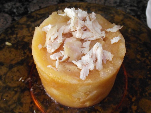 receta finalizada de timbal de patatas estofadas relleno de virutas de pollo DSCF3541 recetas Timbal de Patatas Estofadas Relleno de Virutas de Pollo