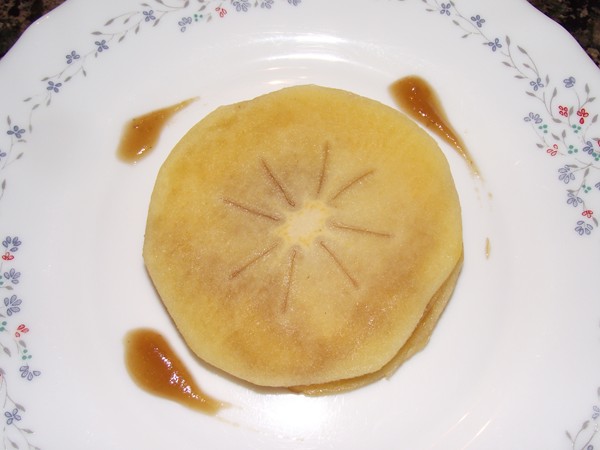 Milhojas de Caqui Persimon con Mermelada de Ratafia Milhojas de Caqui Persimon con Mermelada de Ratafia