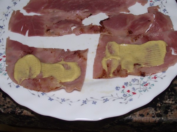 mostaza con york DSCF3975 recetas Pincho de Frankfurt con Jam贸n York y Mostaza