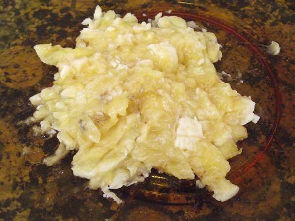 plĂĄtano triturado DSCF4183 recetas Lengua de Gato con PurĂ© de PlĂĄtano y AzĂșcar Quemado