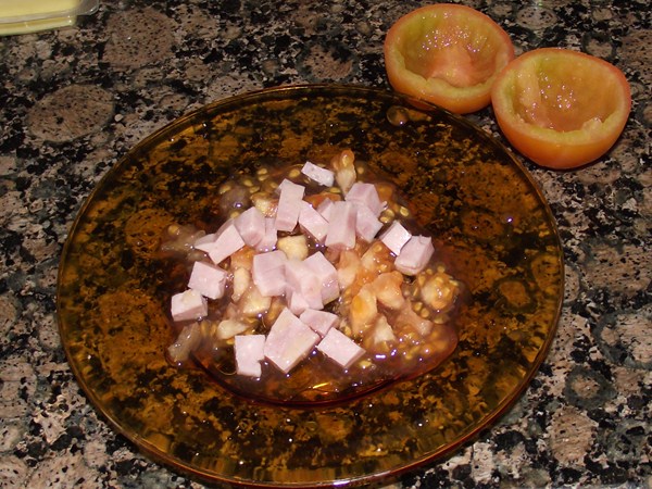 DSCF4624 recetas Tomates Rellenos de Pavo, Crema de Cacahuete y Queso