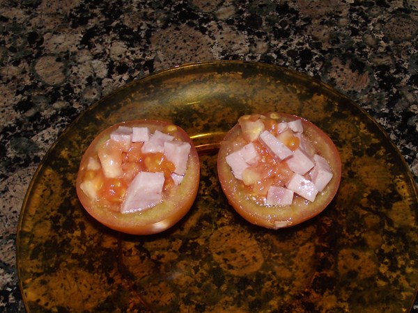 DSCF4625 recetas Tomates Rellenos de Pavo, Crema de Cacahuete y Queso