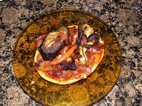DSCF5329 sobre Mini pizza de fuet y verduras
