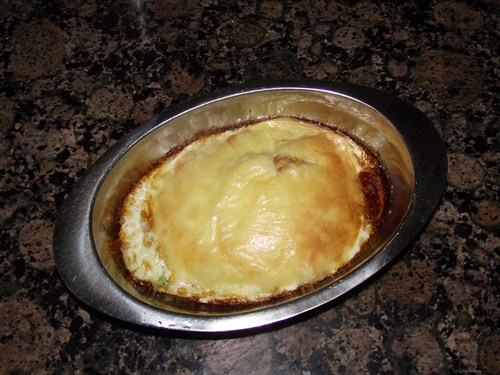 DSCF6074 AB Huevo al horno con queso y fuet