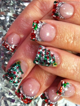 Uñas Navidadarbol