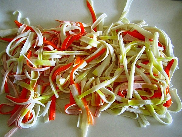 ensalada de berros con palitos de mar y aguacates 4 Ensalada de berros con palitos de mar y aguacates