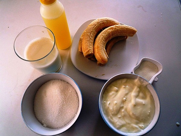 helado de plátano y coco 1 Helado de plátanos y coco