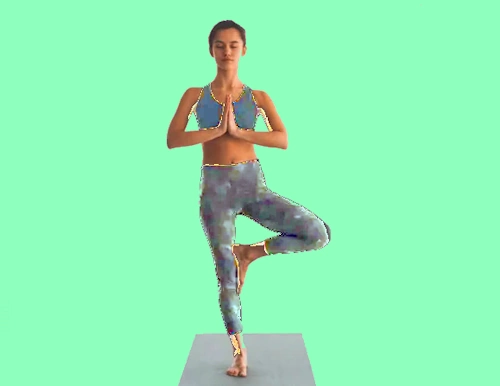 yoga postura del arbol